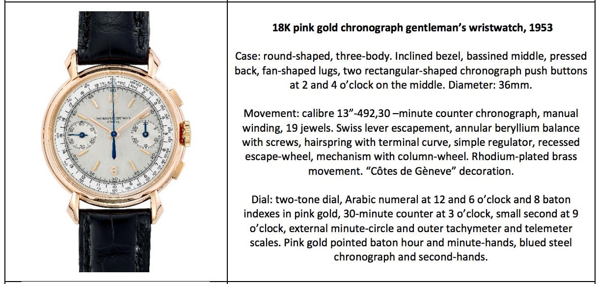 18K Pink Gold Chronograph Gentleman's Wristwatch