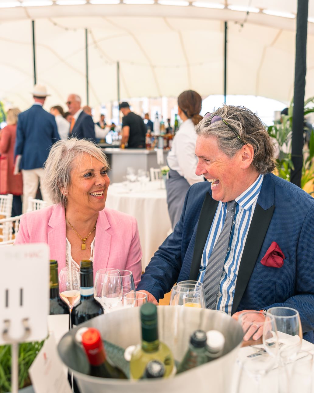 Laughing and Enjoying London Concours Hospitality