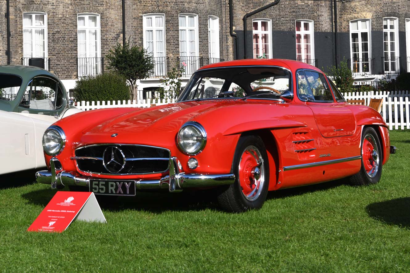 London Concours Red Mercedes Gullwing