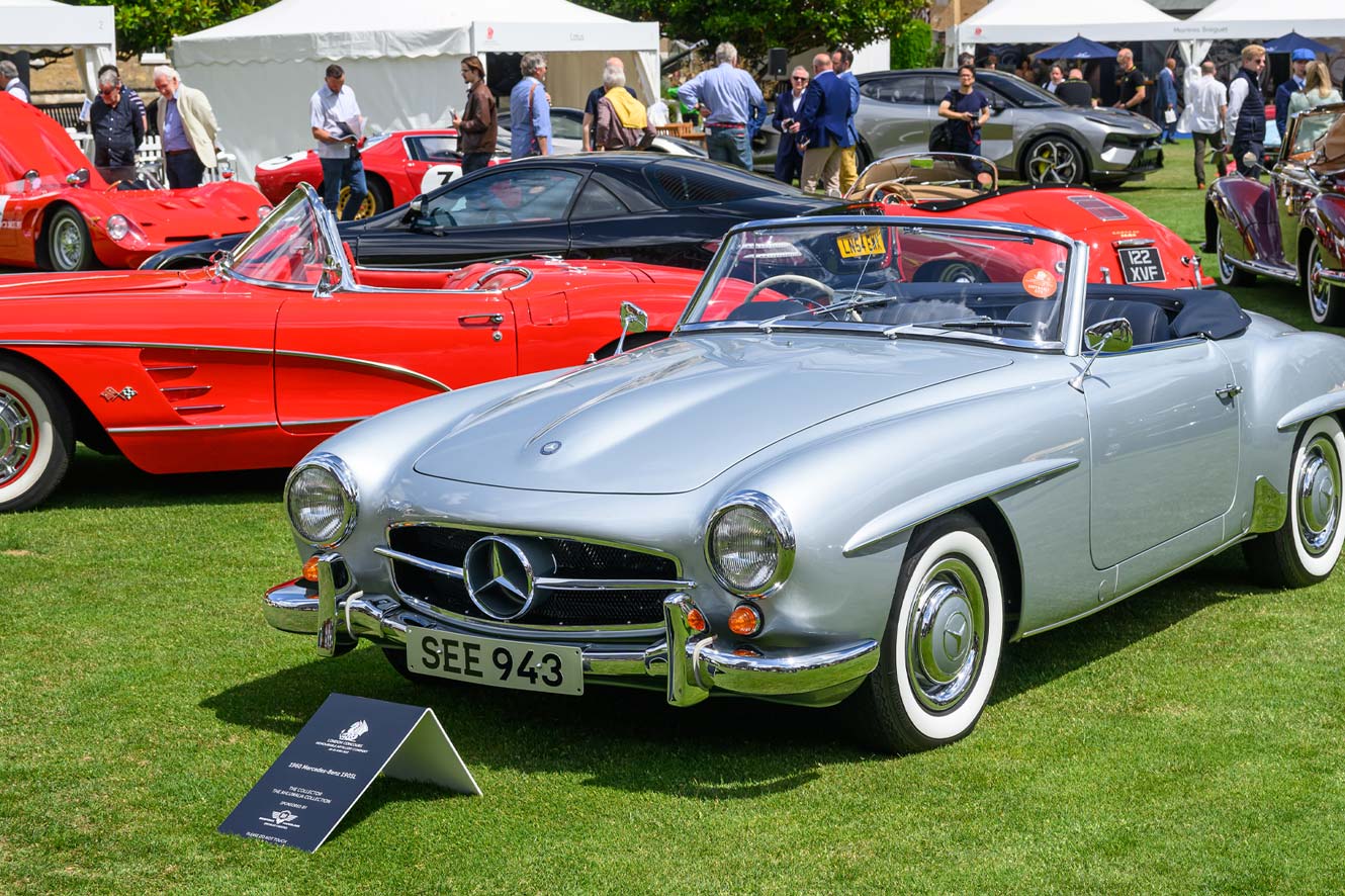 London Concours Silver Mercedes Coupe