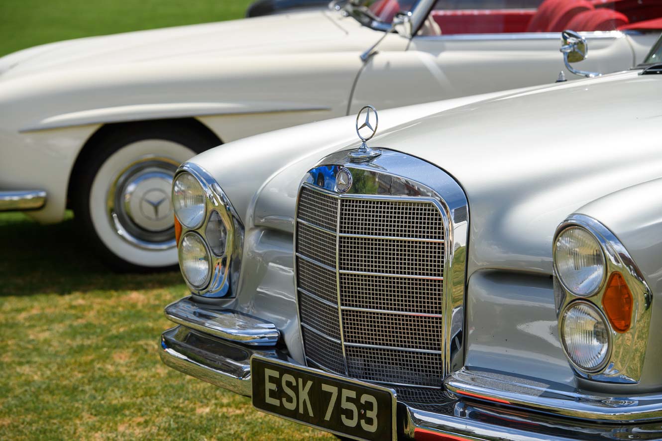 London Concours Silver Mercedes Grill