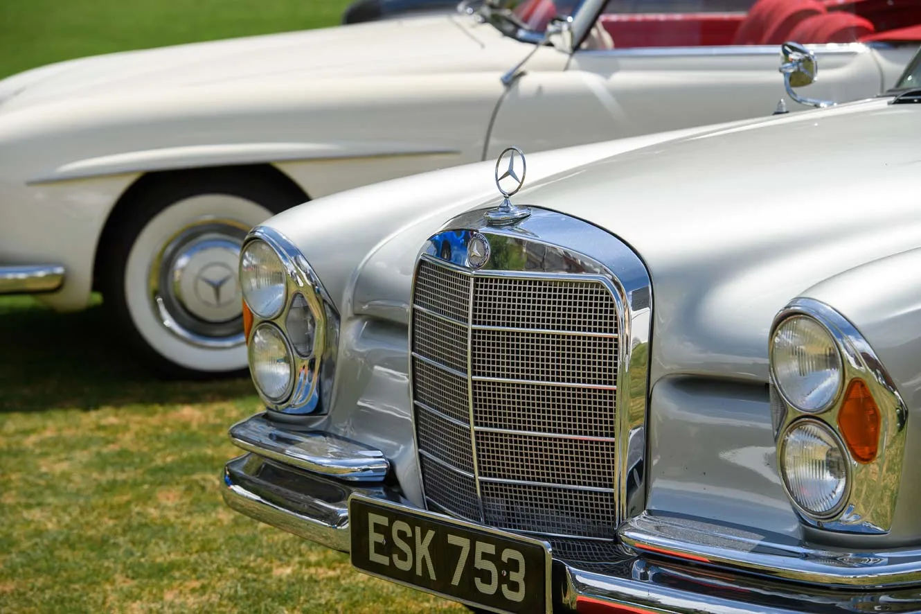 London Concours Silver Mercedes Grill