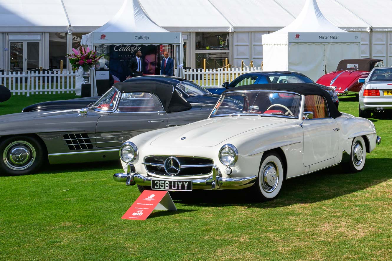 London Concours White Mercedes Gullwing