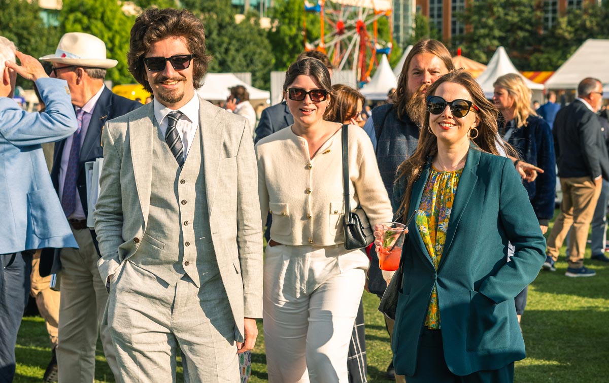 people walking at london concours